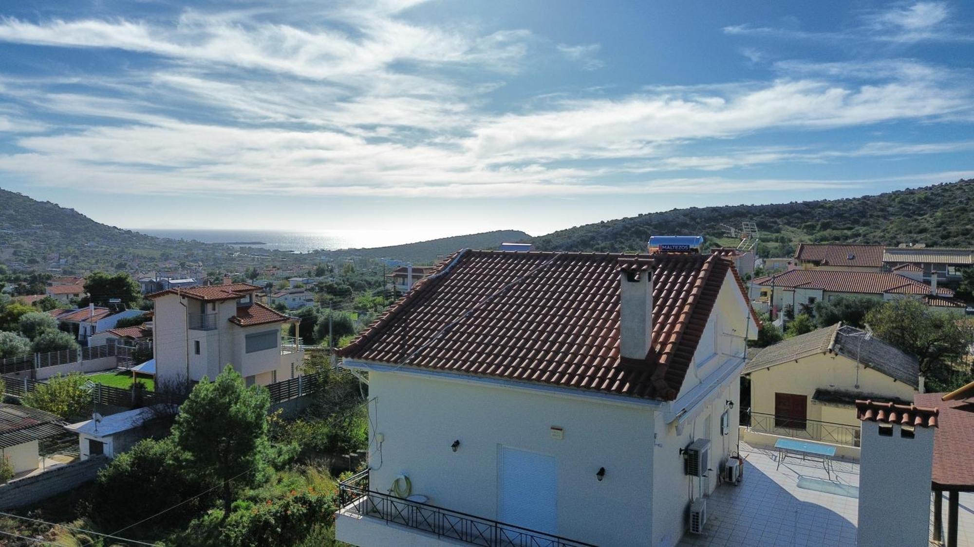 Agia Marina  Beautiful Maisonette With A View To The Mountains And The Sea מראה חיצוני תמונה